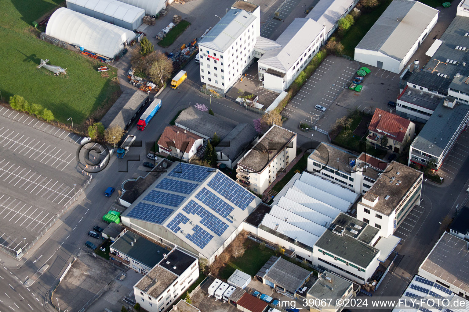 Bird's eye view of METDRA Metal and Wire Goods Factory GmbH, Dieselstr in the district Eltingen in Leonberg in the state Baden-Wuerttemberg, Germany