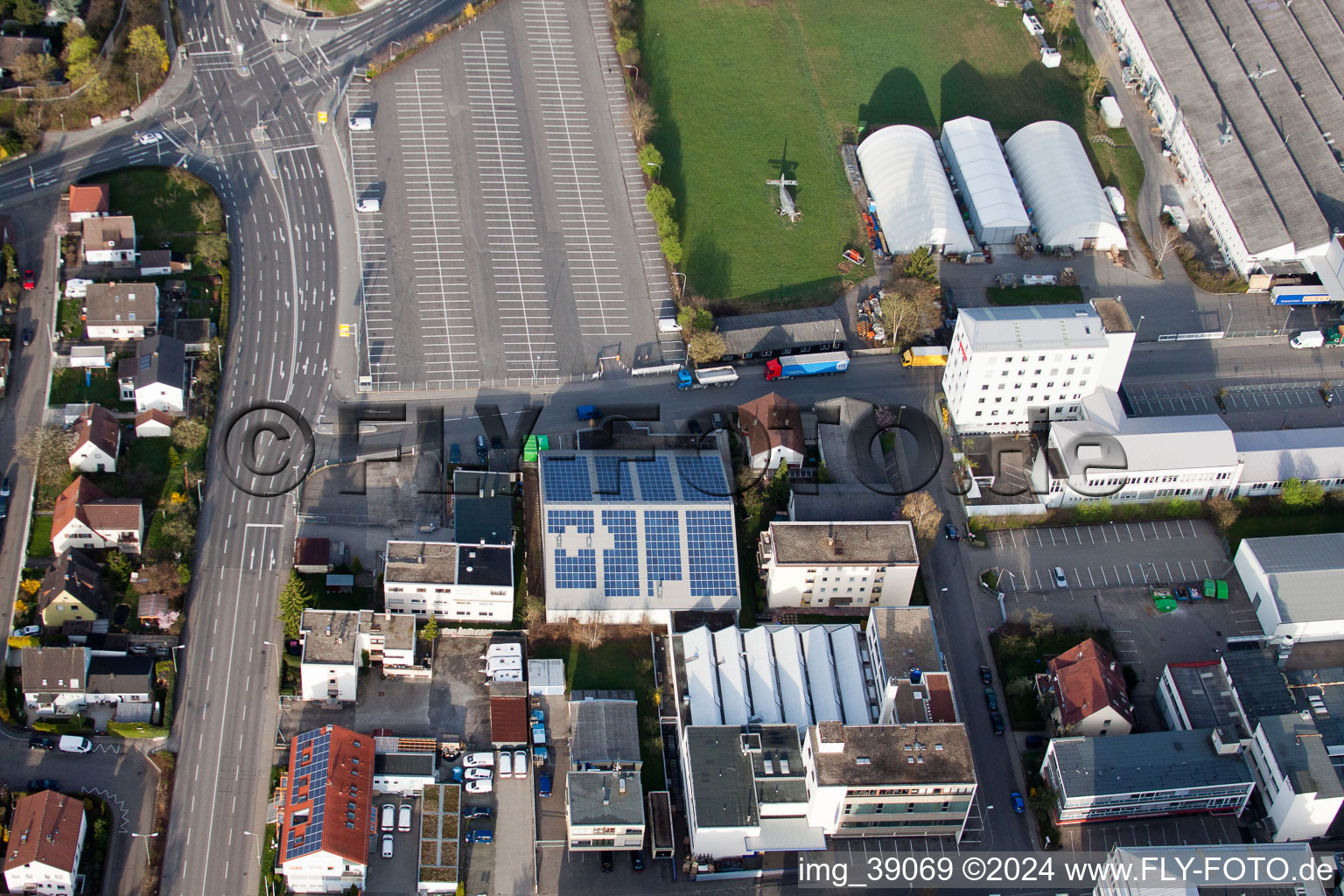 METDRA Metal and Wire Goods Factory GmbH, Dieselstr in the district Eltingen in Leonberg in the state Baden-Wuerttemberg, Germany viewn from the air