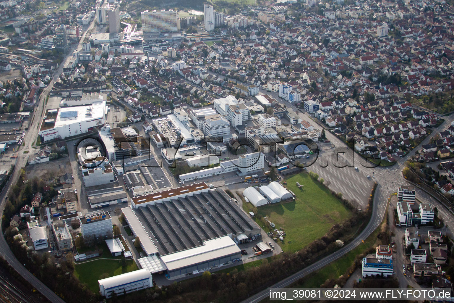 Industrial Area West in Leonberg in the state Baden-Wuerttemberg, Germany