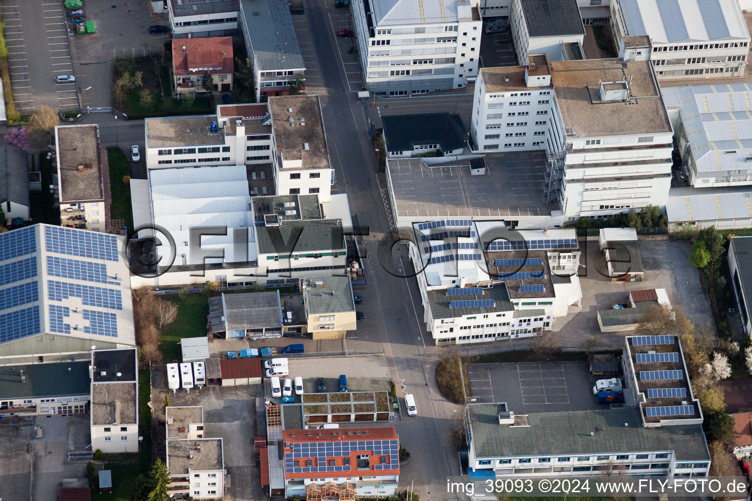 Drone recording of Jilg Company, Dieselstr in the district Eltingen in Leonberg in the state Baden-Wuerttemberg, Germany