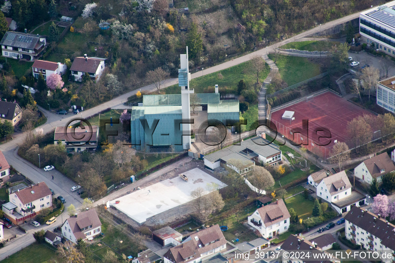 Church of Reconciliation in the district Ramtel in Leonberg in the state Baden-Wuerttemberg, Germany