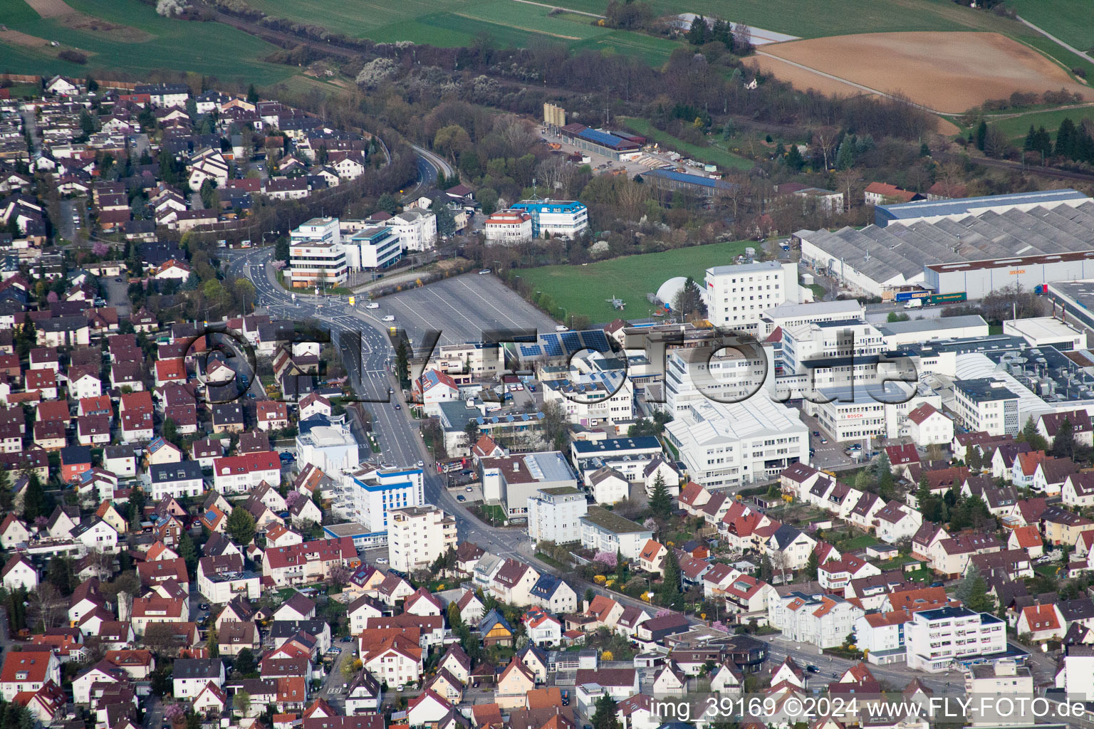 Aerial view of METDRA Metal and Wire Goods Factory GmbH, Dieselstr in the district Eltingen in Leonberg in the state Baden-Wuerttemberg, Germany