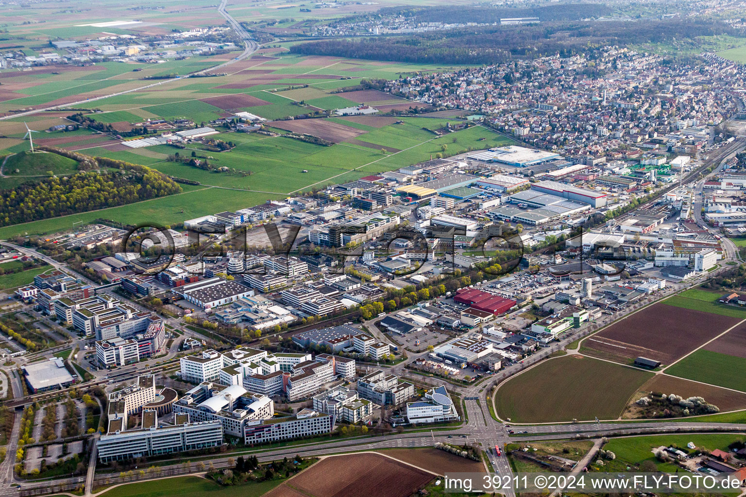 Industrial estate and company settlement Weilimdorf Nord in Weilimdorf in the state Baden-Wurttemberg, Germany