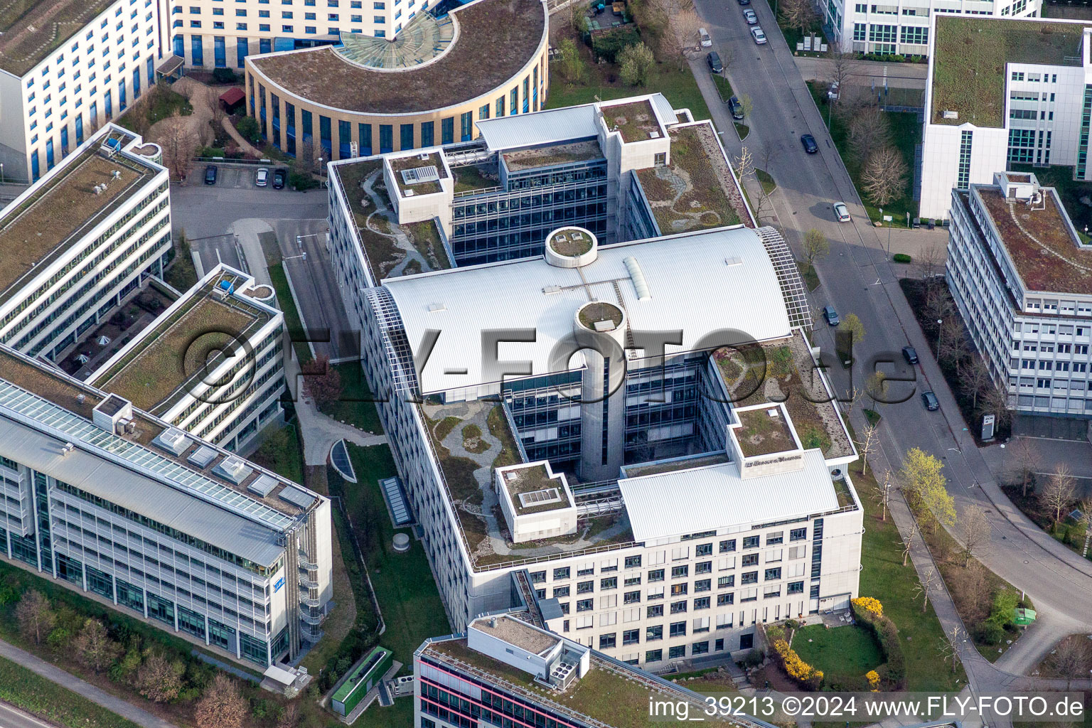 Administration building of the company of Dr. Ing. h.c. F. Porsche AG in Weilimdorf in the state Baden-Wurttemberg, Germany