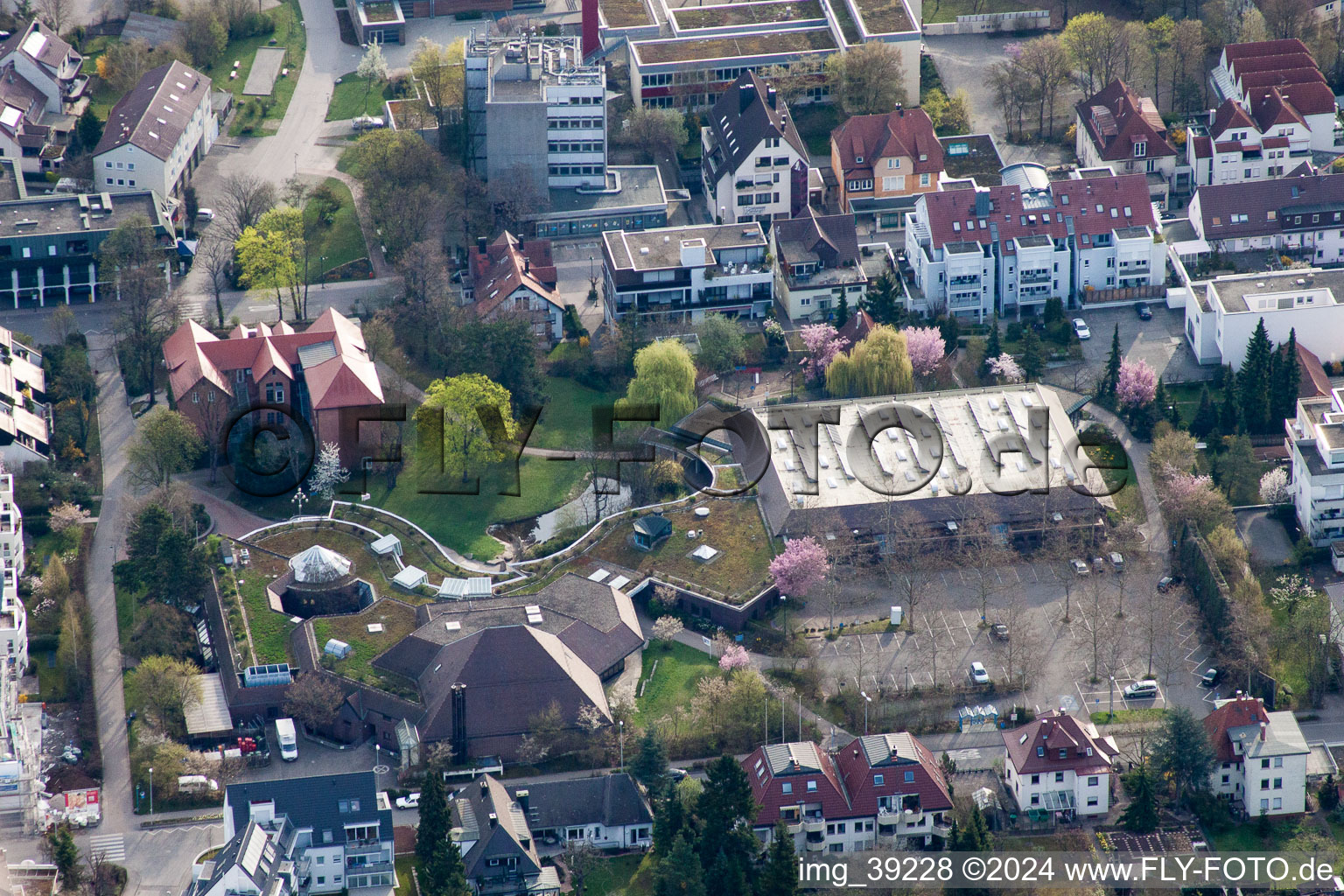 Building of the indoor arena Stadthalle Korntal in the district Korntal in Korntal-Muenchingen in the state Baden-Wurttemberg, Germany