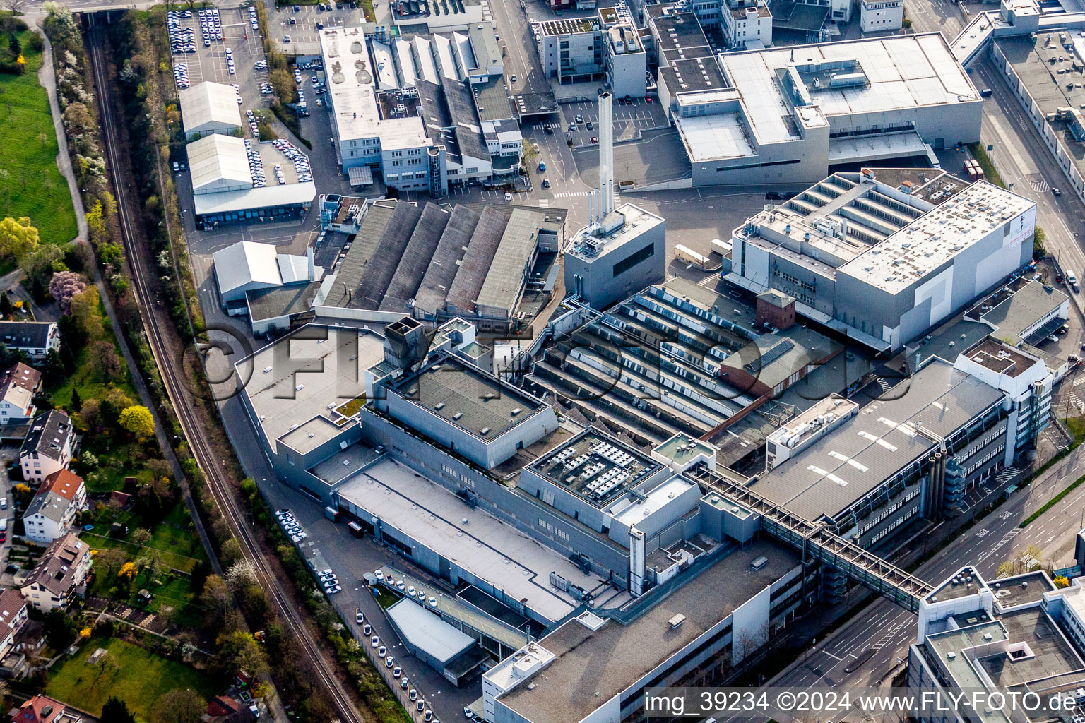 Building and production halls on the premises of Porsche Bau 45 Sattlerei in Zuffenhausen in the state Baden-Wurttemberg, Germany