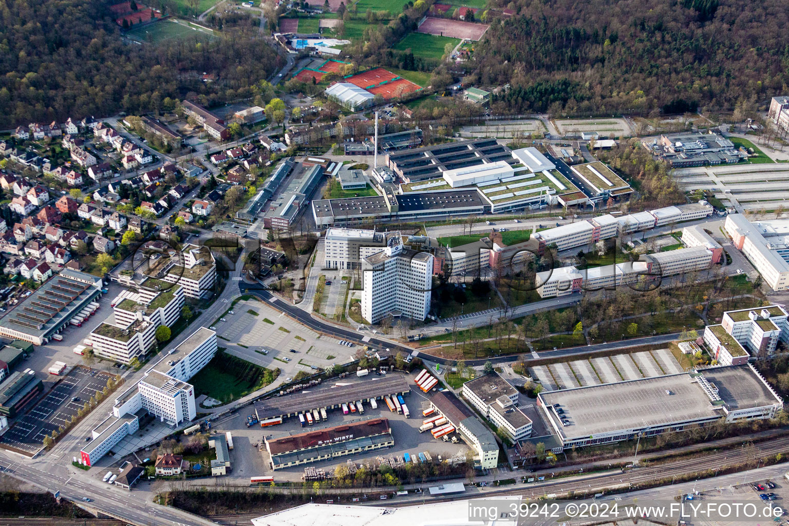 Office and administration buildings of the insurance company Nokia Stuttgart and BBK BVU in Zuffenhausen in the state Baden-Wurttemberg, Germany