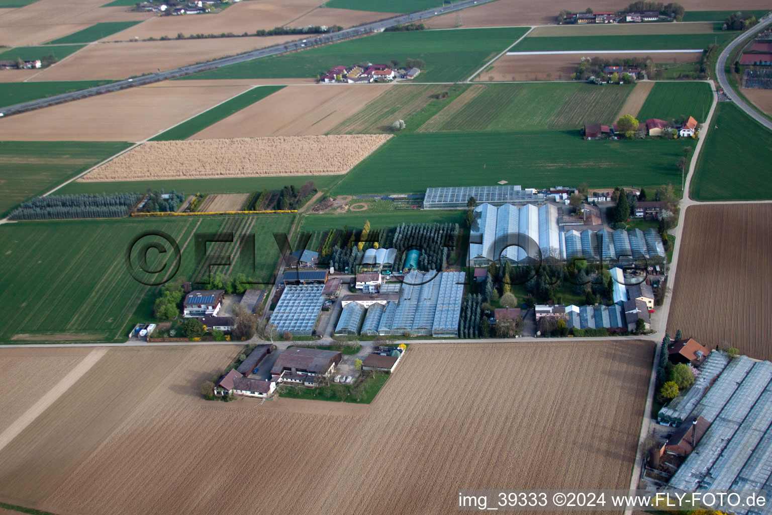 Aerial view of Little Field in Möglingen in the state Baden-Wuerttemberg, Germany