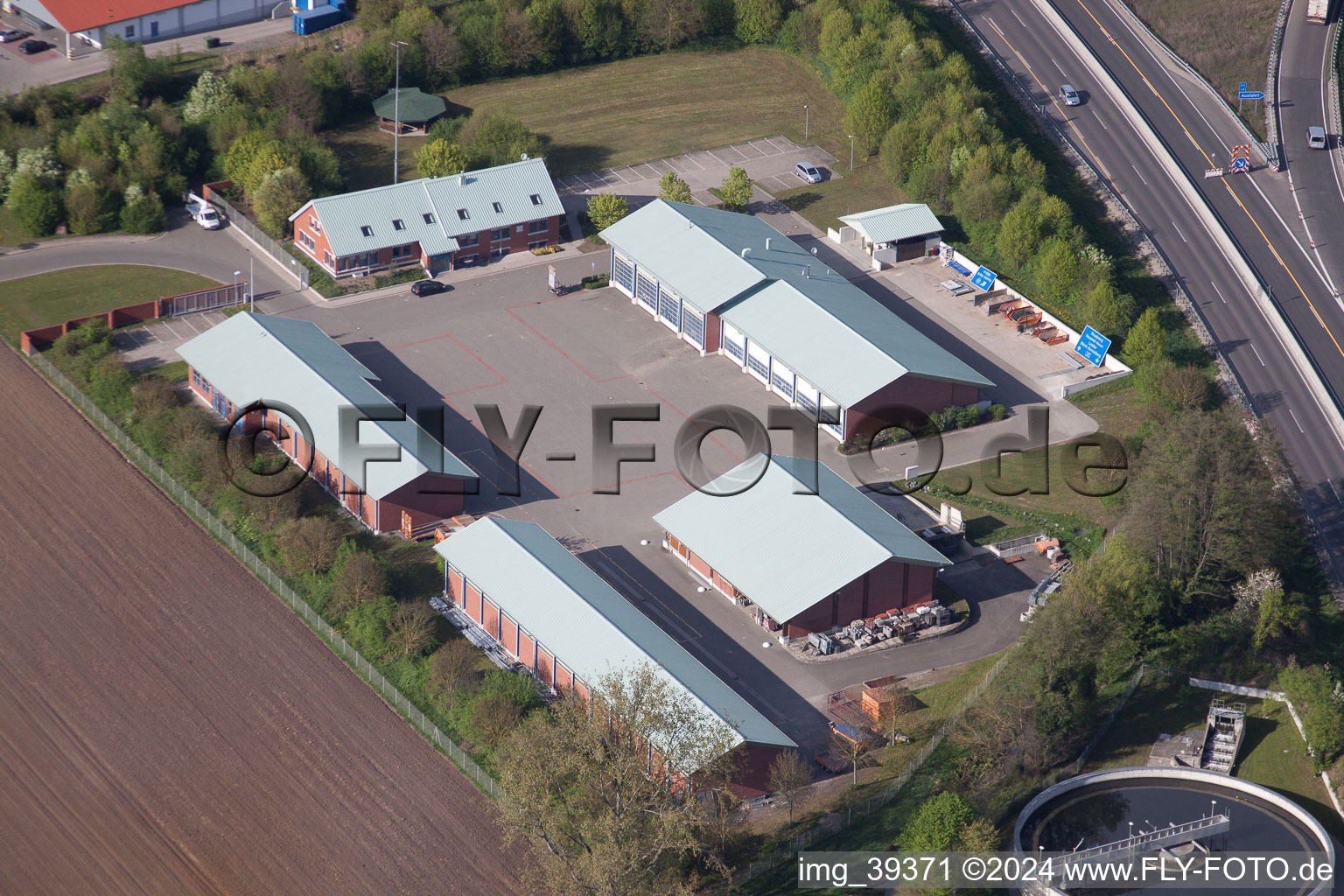 Kandel in the state Rhineland-Palatinate, Germany seen from a drone