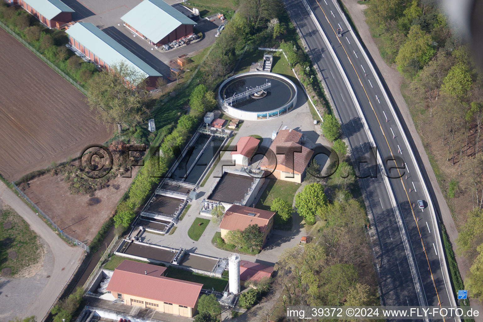 Aerial view of Kandel in the state Rhineland-Palatinate, Germany