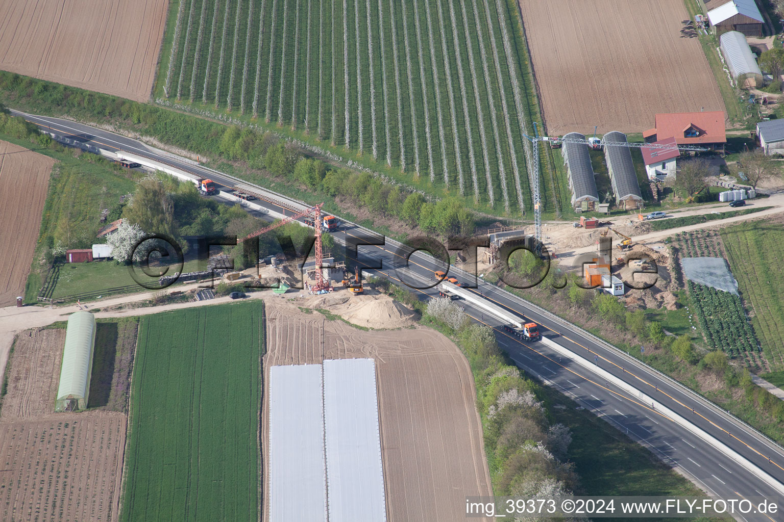 New A65 bridge in Kandel in the state Rhineland-Palatinate, Germany