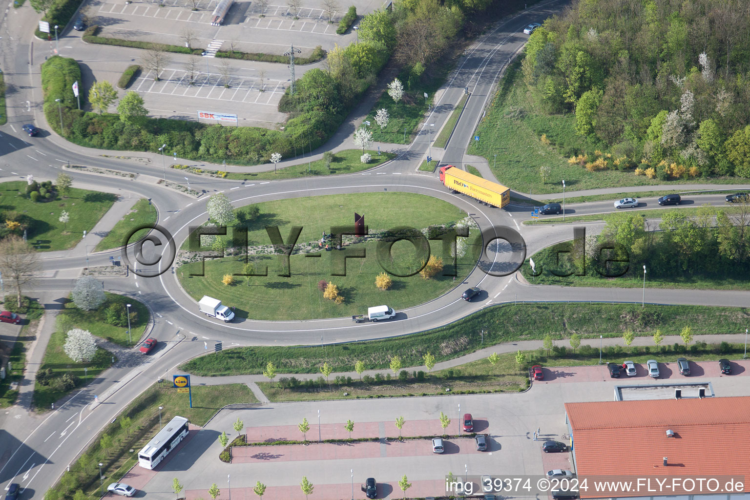 Aerial photograpy of Kandel in the state Rhineland-Palatinate, Germany