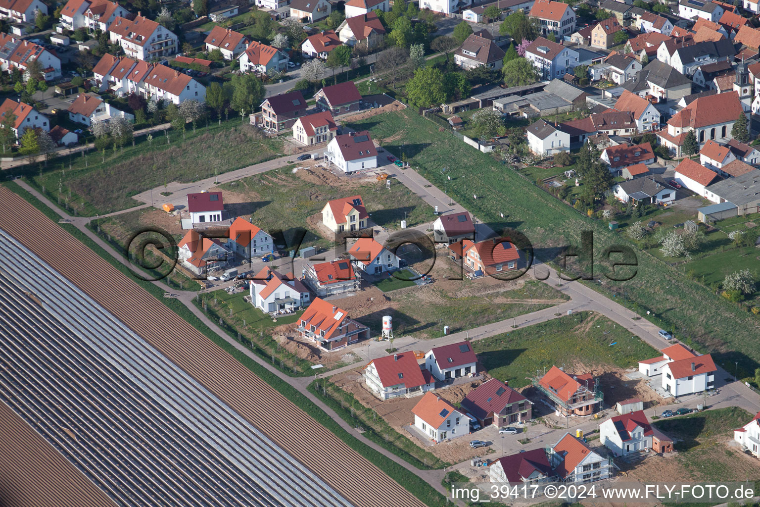 Oblique view of District Mörlheim in Landau in der Pfalz in the state Rhineland-Palatinate, Germany