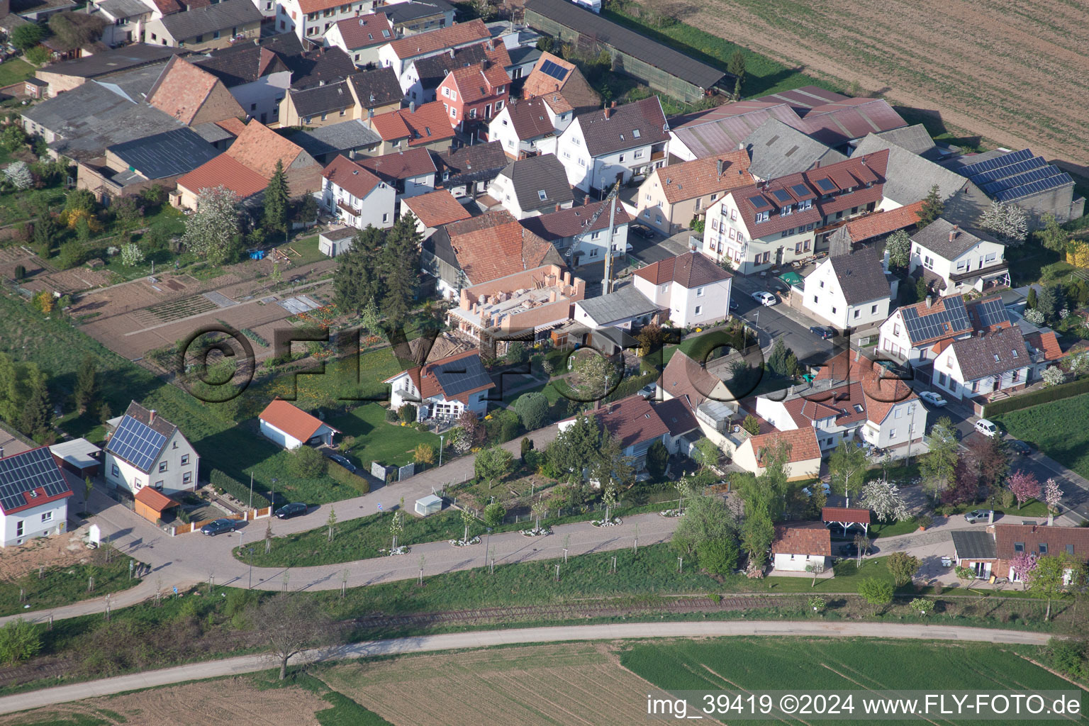 District Mörlheim in Landau in der Pfalz in the state Rhineland-Palatinate, Germany out of the air