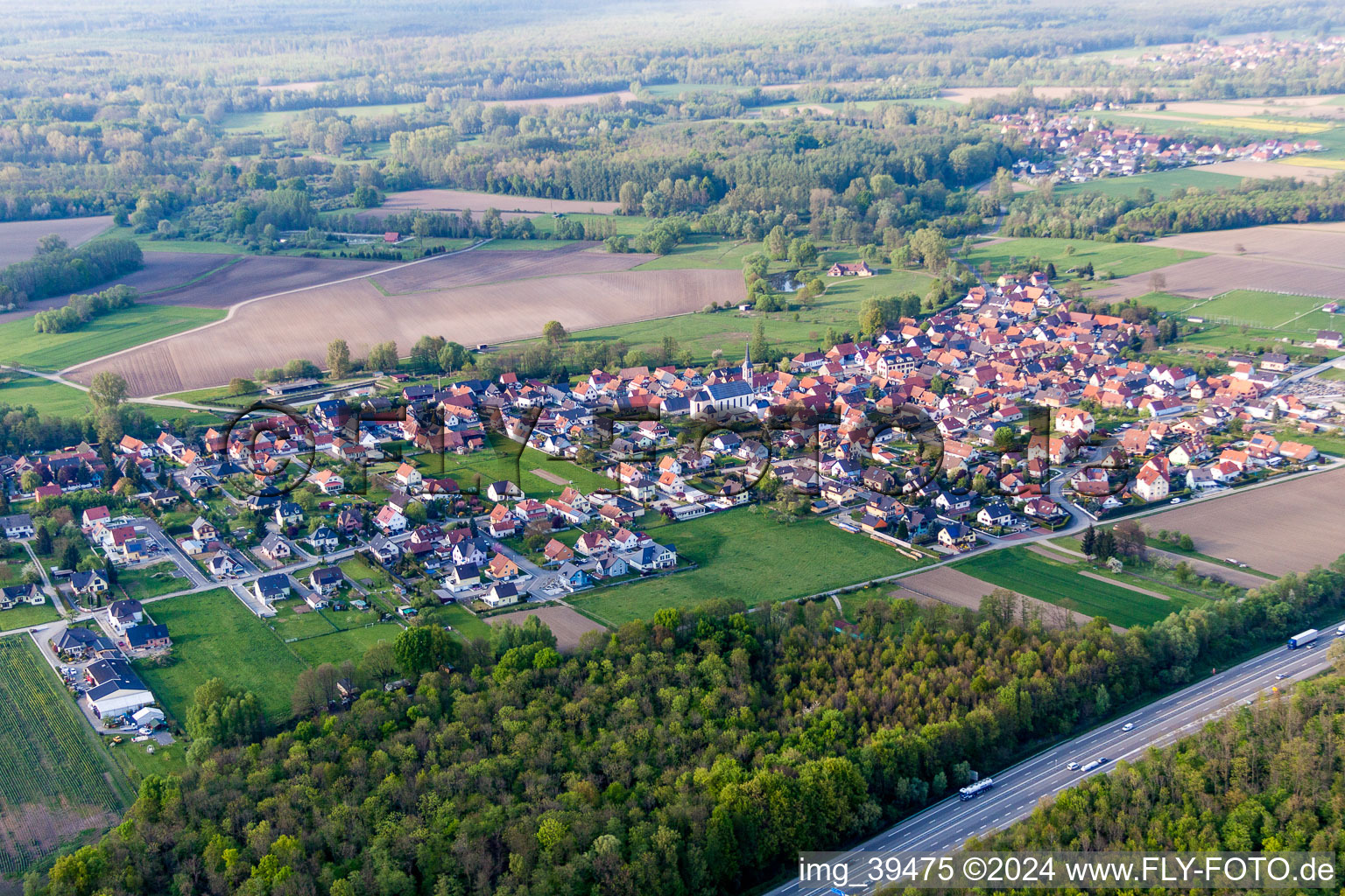 Highway route franzoesischen A35 in in Leutenheim in Grand Est, France