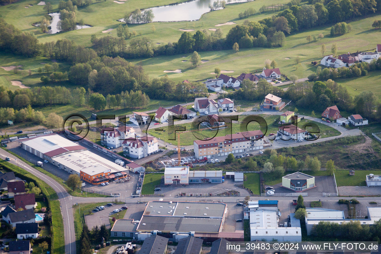 Drone image of Golf Club Soufflenheim Baden-Baden in Soufflenheim in the state Bas-Rhin, France