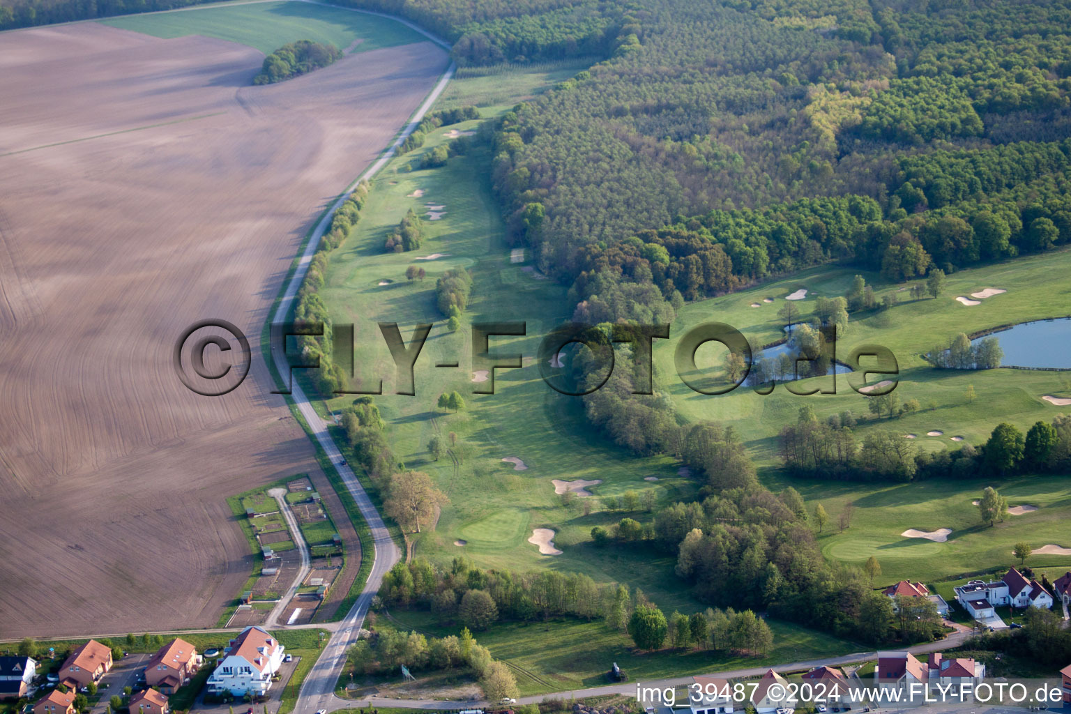 Aerial view of Golf Club Soufflenheim Baden-Baden in Soufflenheim in the state Bas-Rhin, France