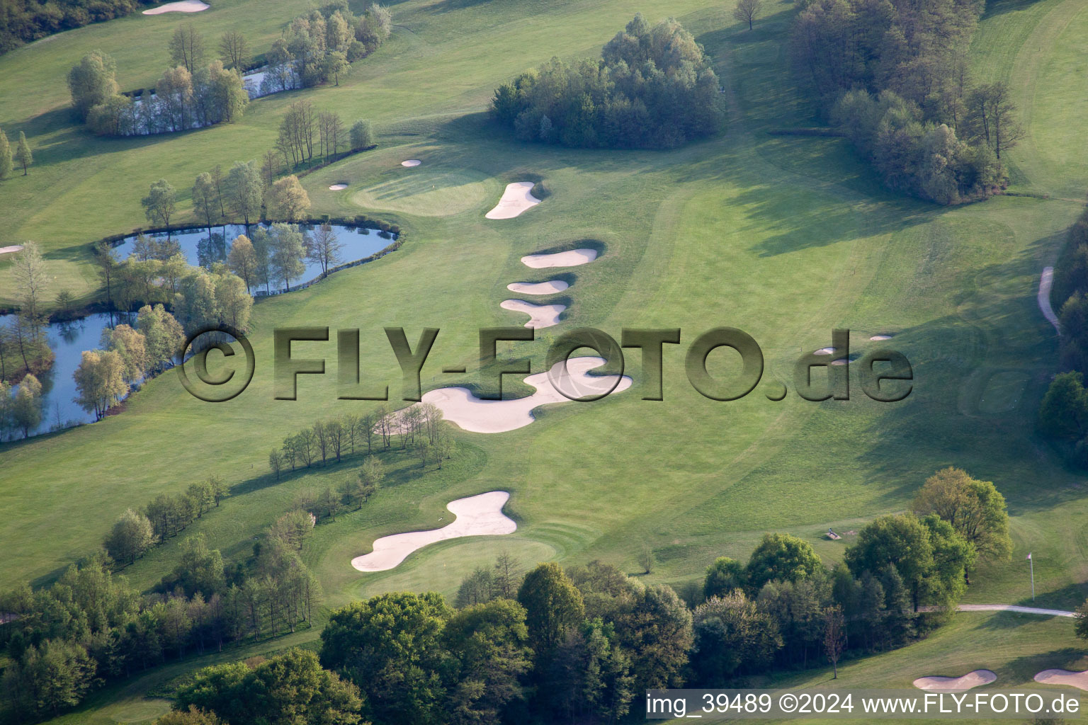 Oblique view of Golf Club Soufflenheim Baden-Baden in Soufflenheim in the state Bas-Rhin, France