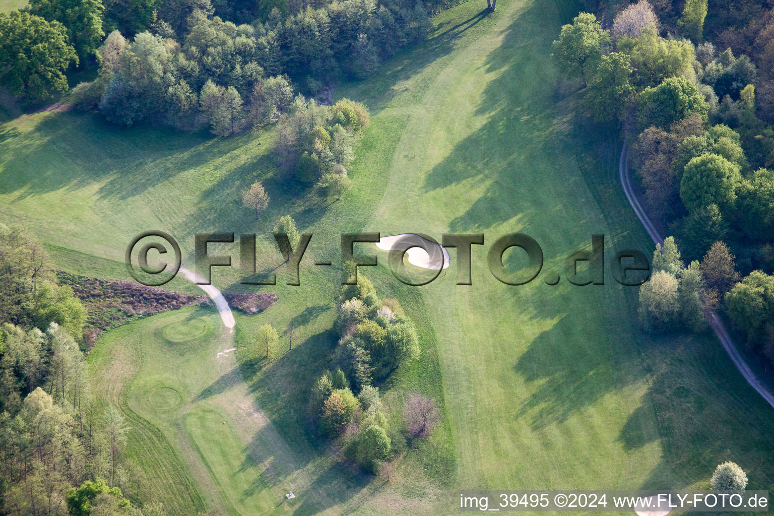 Golf Club Soufflenheim Baden-Baden in Soufflenheim in the state Bas-Rhin, France viewn from the air