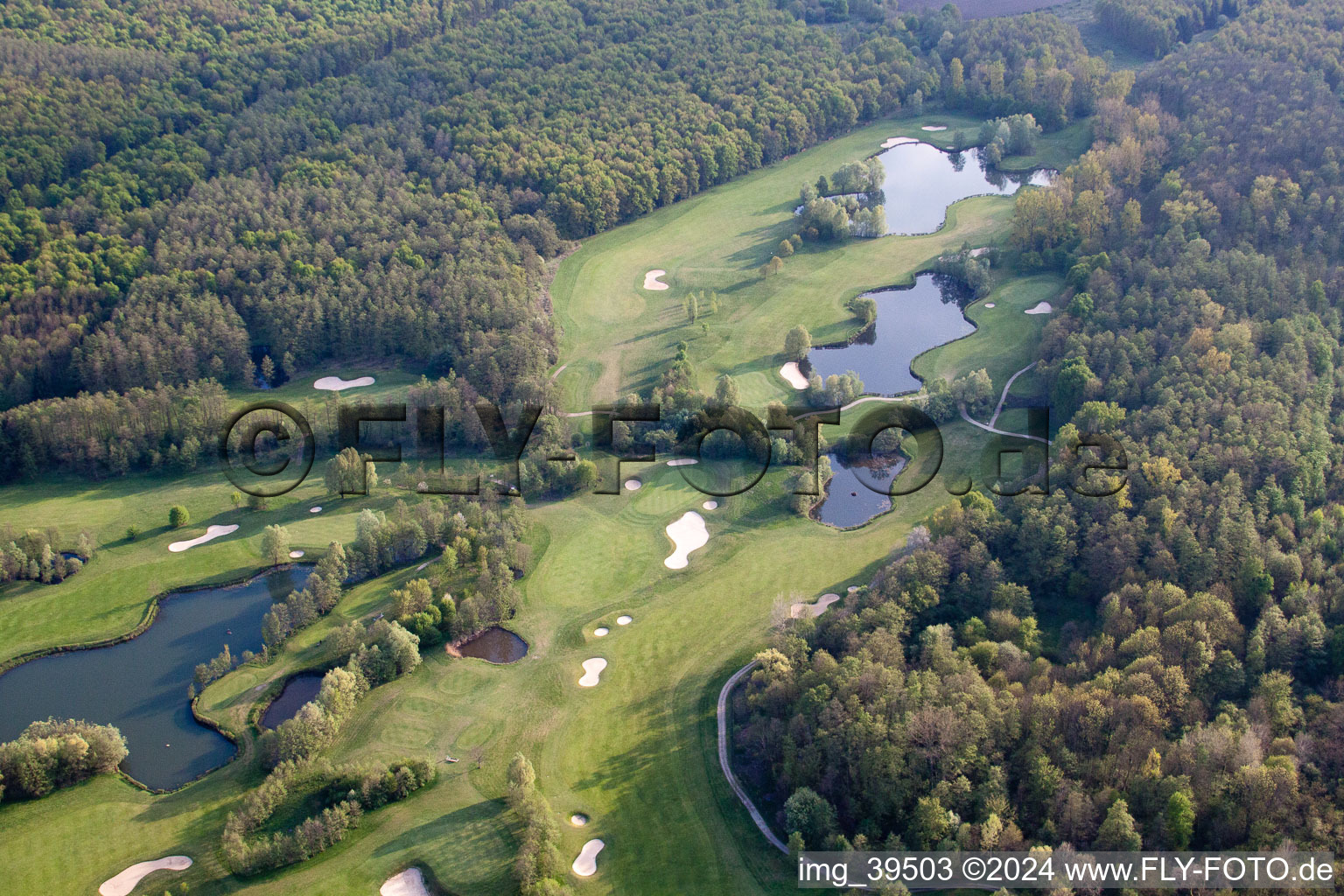 Oblique view of Golf Club Soufflenheim Baden-Baden in Soufflenheim in the state Bas-Rhin, France