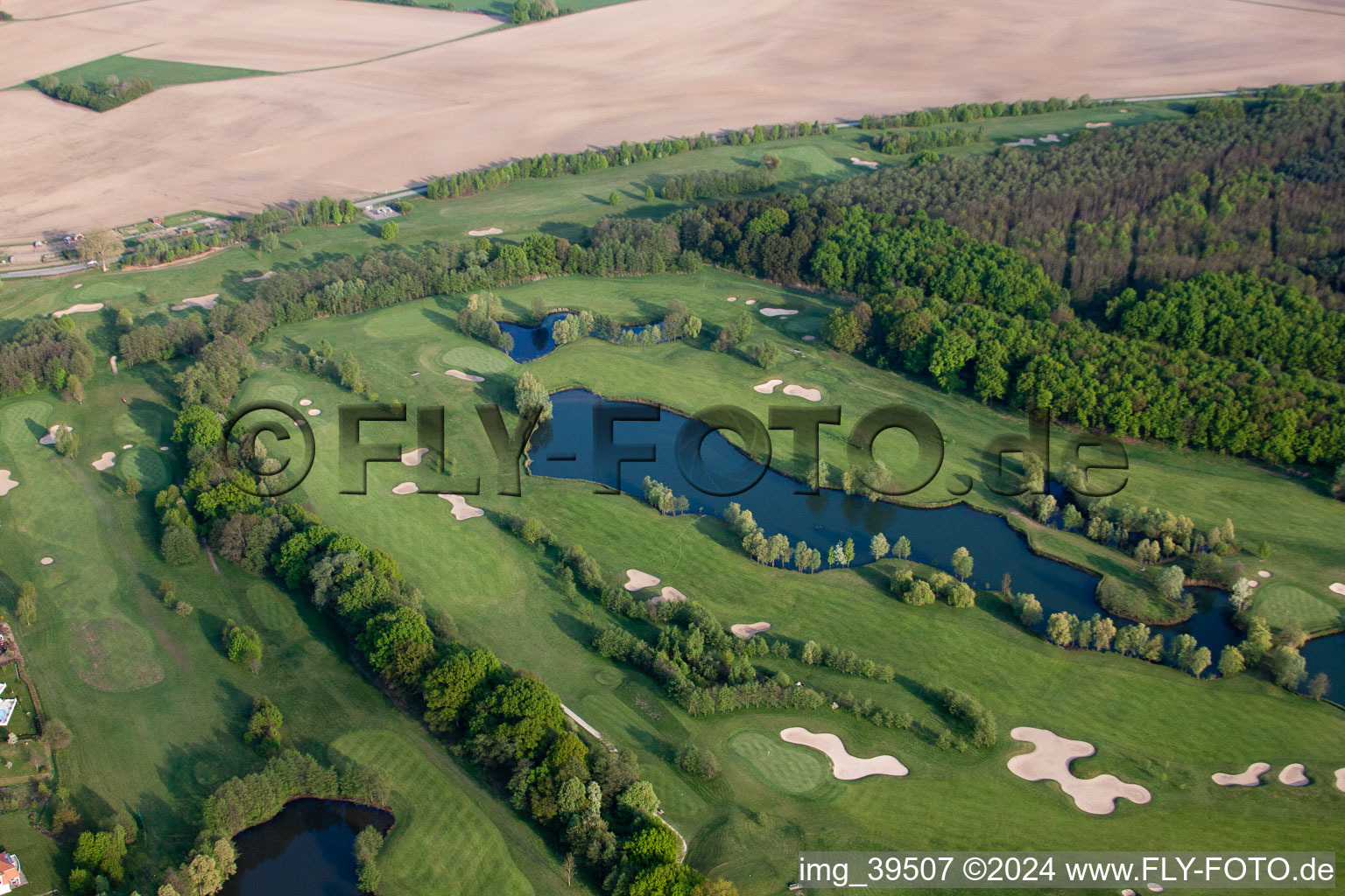 Golf Club Soufflenheim Baden-Baden in Soufflenheim in the state Bas-Rhin, France from the plane