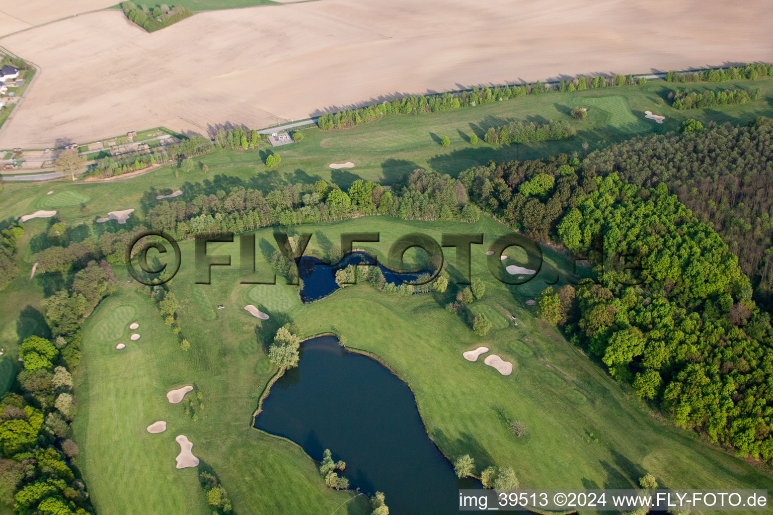 Golf Club Soufflenheim Baden-Baden in Soufflenheim in the state Bas-Rhin, France from the drone perspective