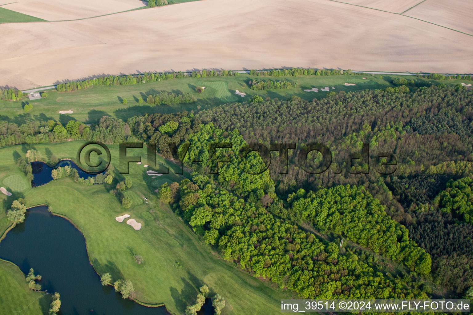 Golf Club Soufflenheim Baden-Baden in Soufflenheim in the state Bas-Rhin, France from a drone