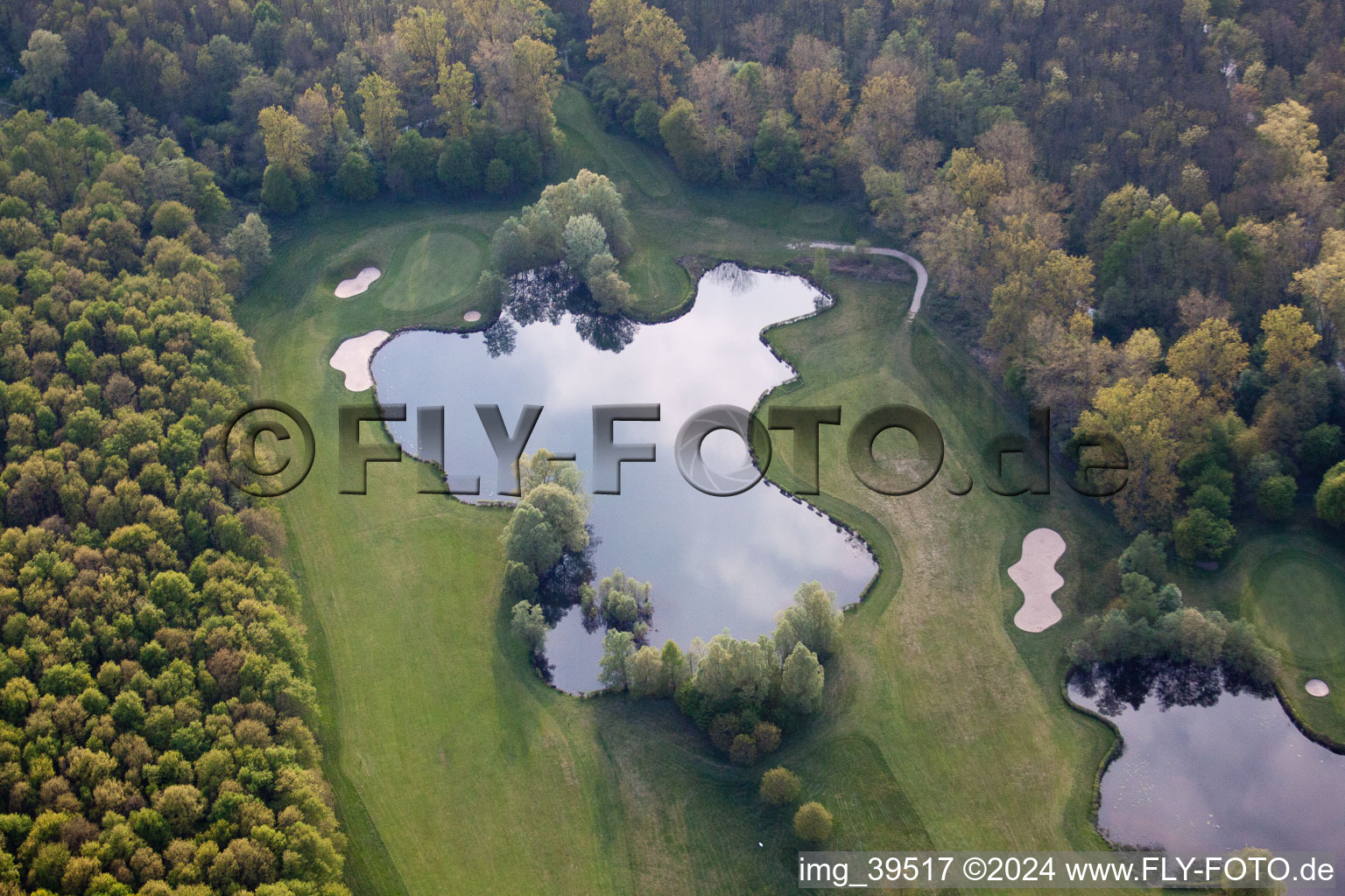 Aerial photograpy of Golf Club Soufflenheim Baden-Baden in Soufflenheim in the state Bas-Rhin, France