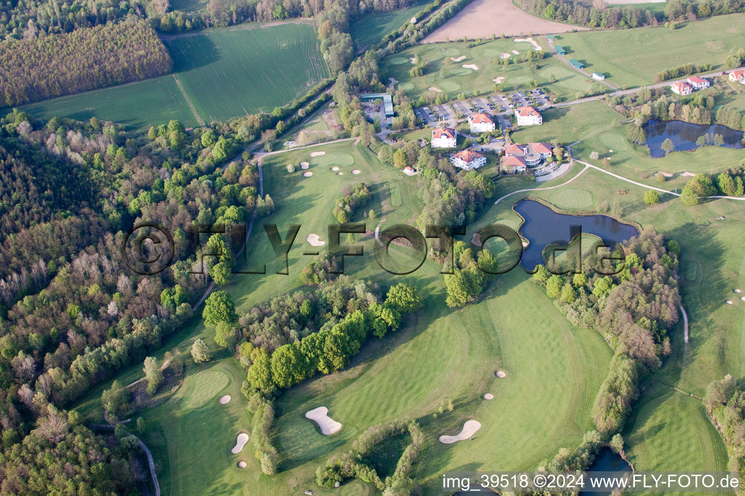 Oblique view of Golf Club Soufflenheim Baden-Baden in Soufflenheim in the state Bas-Rhin, France