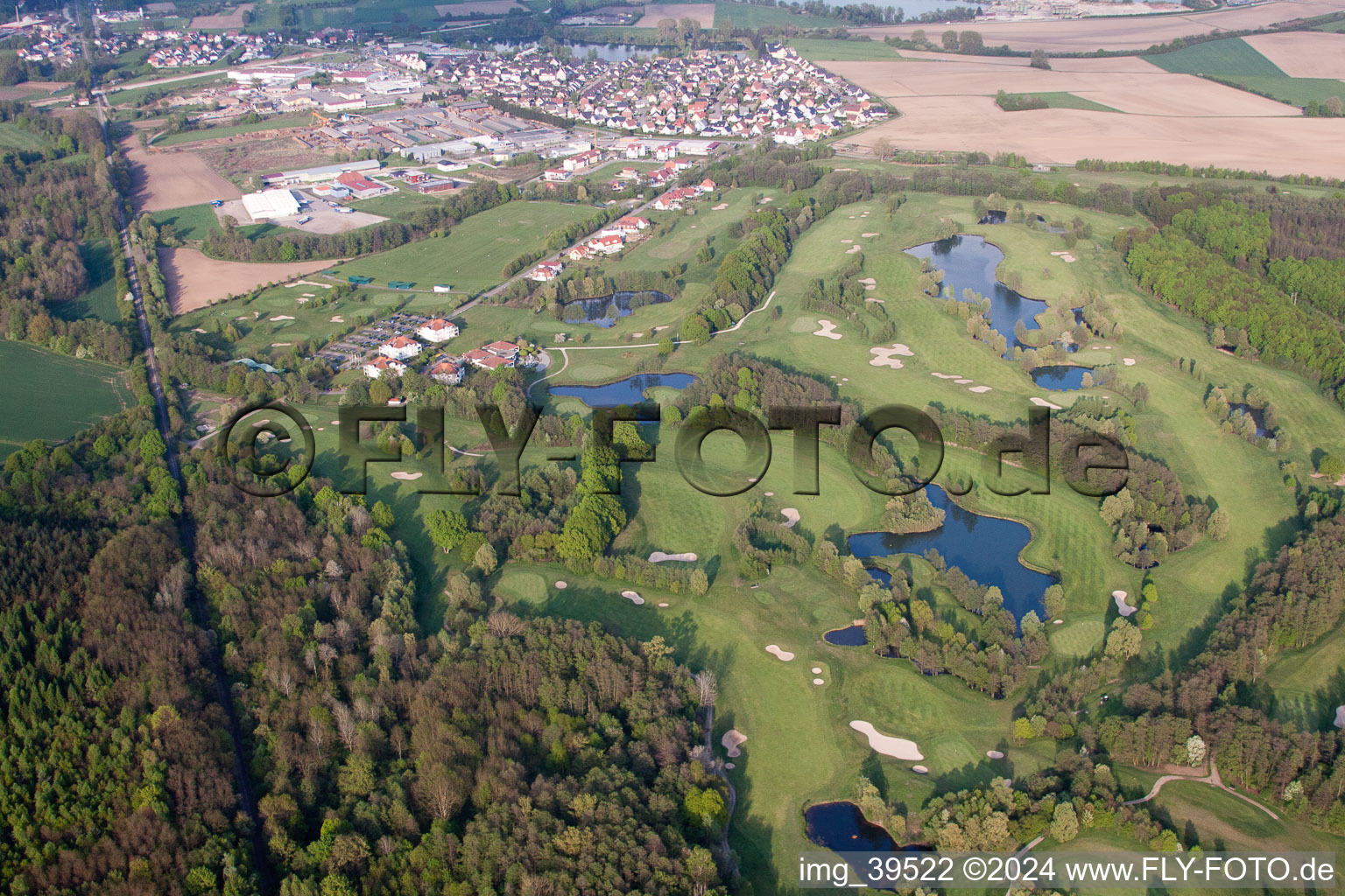 Golf Club Soufflenheim Baden-Baden in Soufflenheim in the state Bas-Rhin, France from the plane