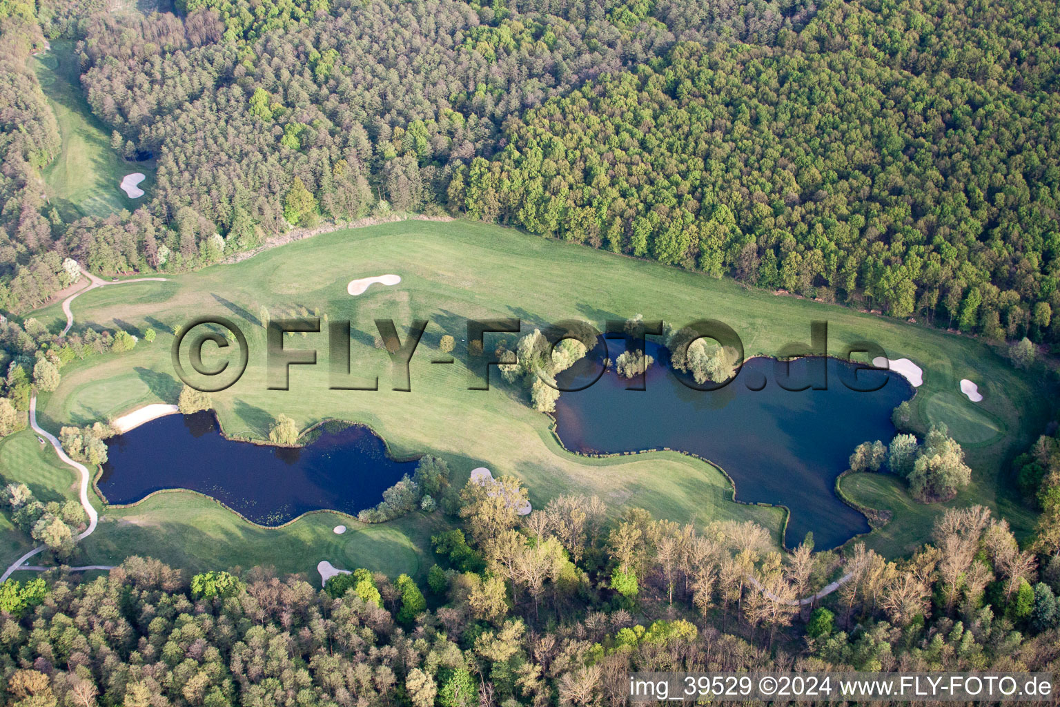 Golf Club Soufflenheim Baden-Baden in Soufflenheim in the state Bas-Rhin, France from a drone