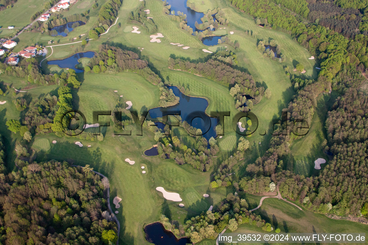 Aerial photograpy of Golf Club Soufflenheim Baden-Baden in Soufflenheim in the state Bas-Rhin, France