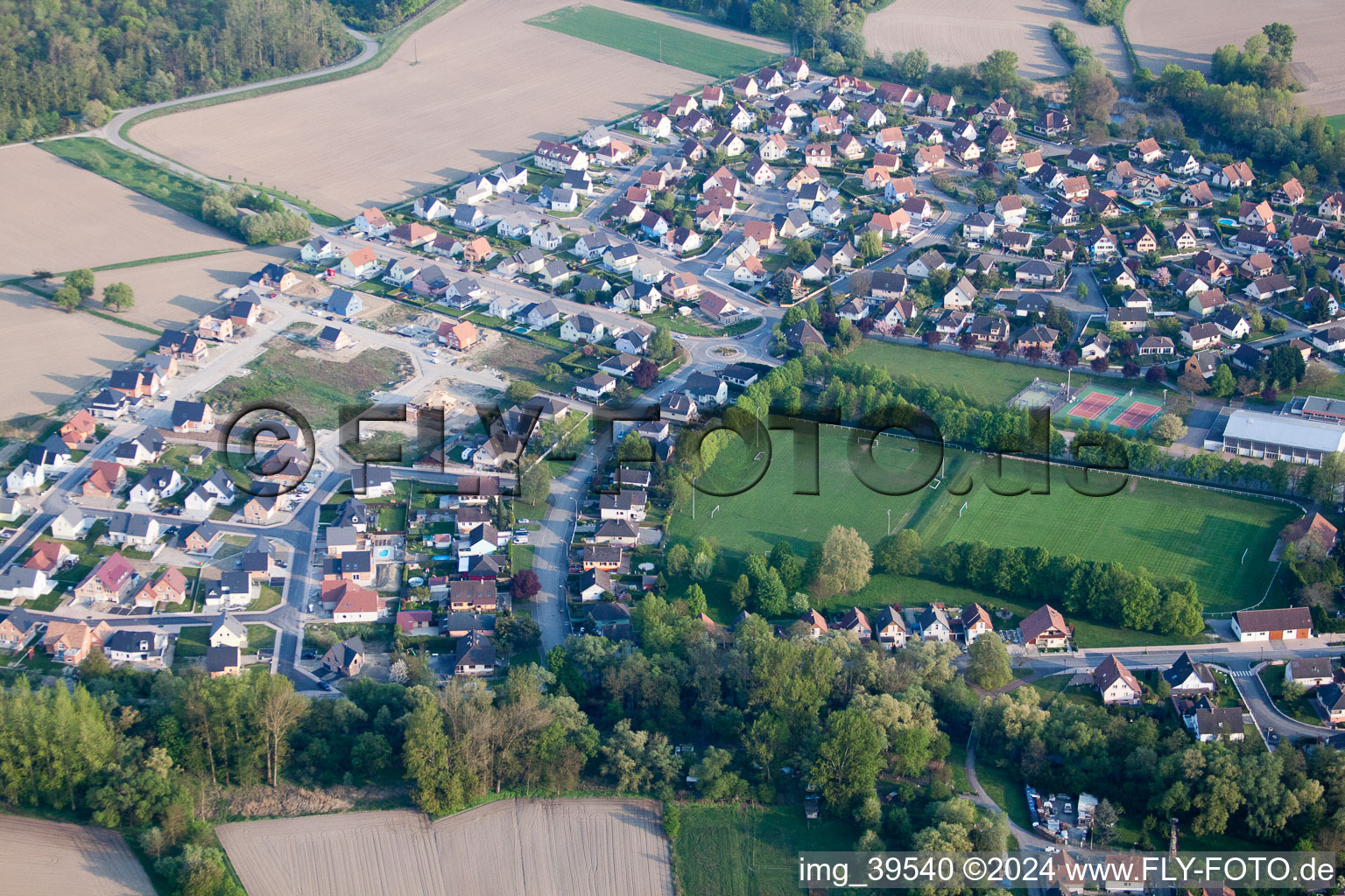 Offendorf in the state Bas-Rhin, France out of the air