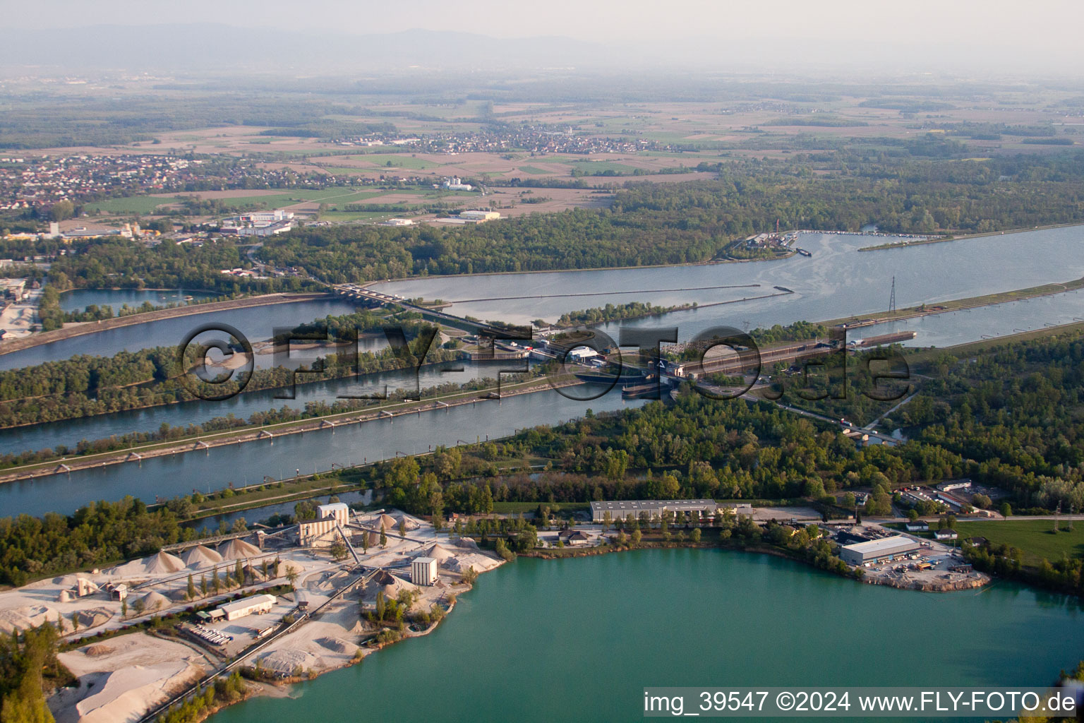 Sluice in Gambsheim in the state Bas-Rhin, France