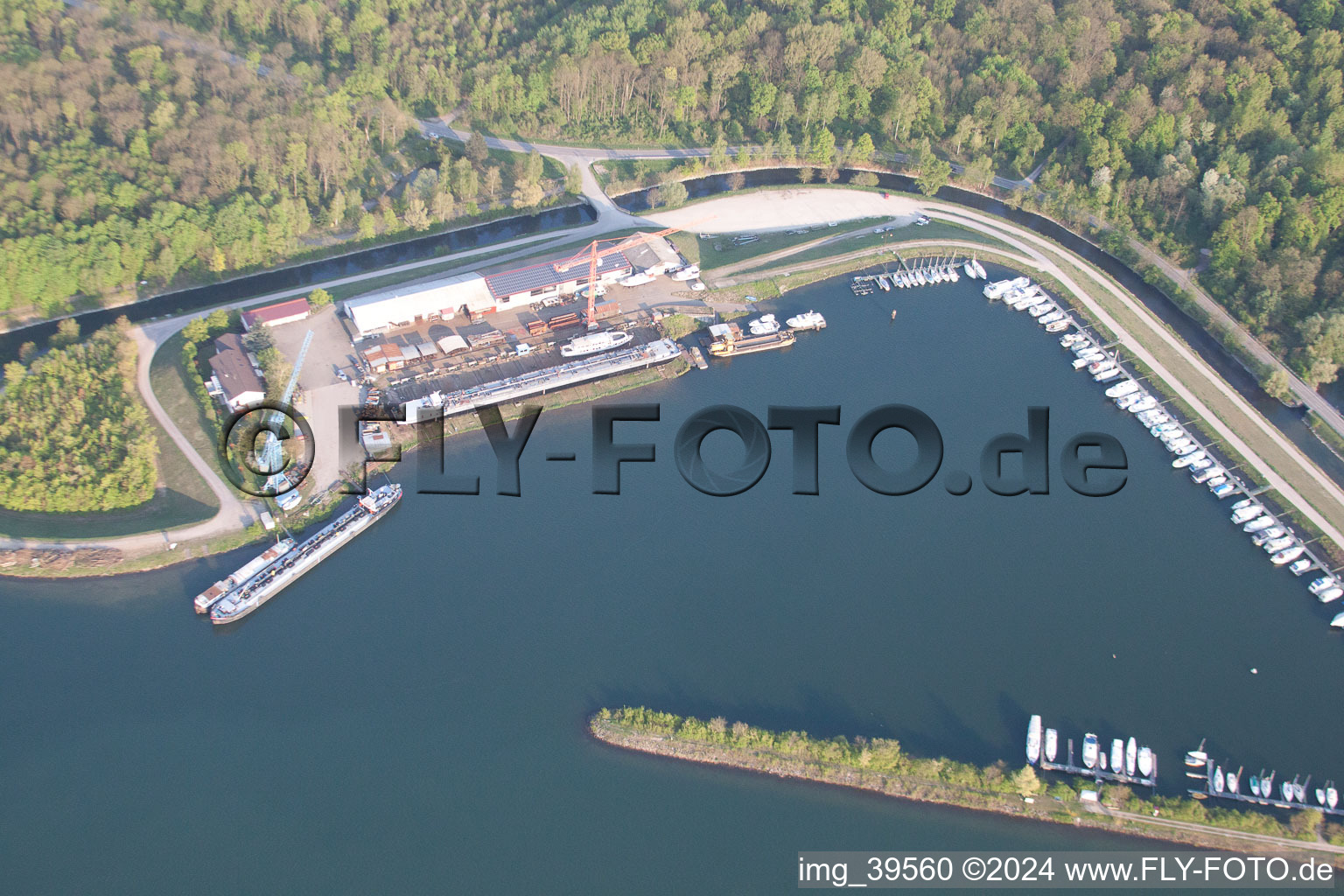 Karcher Shipyard in the district Freistett in Rheinau in the state Baden-Wuerttemberg, Germany