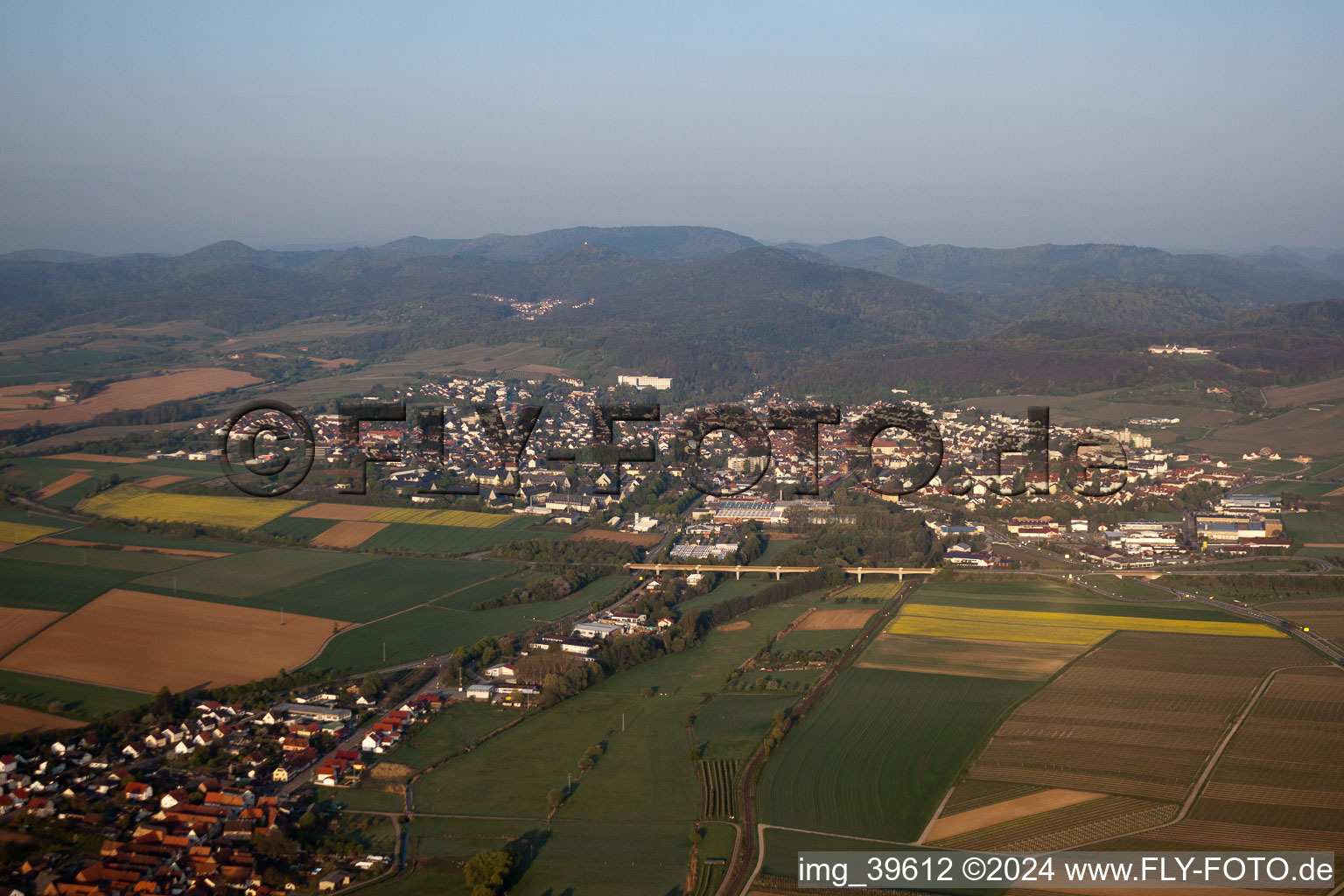 Bad Bergzabern in the state Rhineland-Palatinate, Germany out of the air