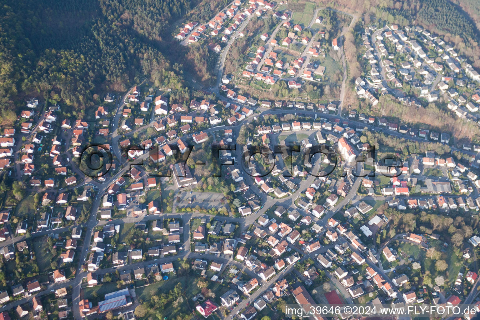 Lemberg in the state Rhineland-Palatinate, Germany out of the air