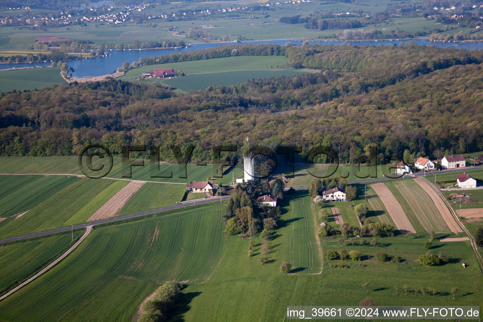 Aerial photograpy of Ernestviller in the state Moselle, France