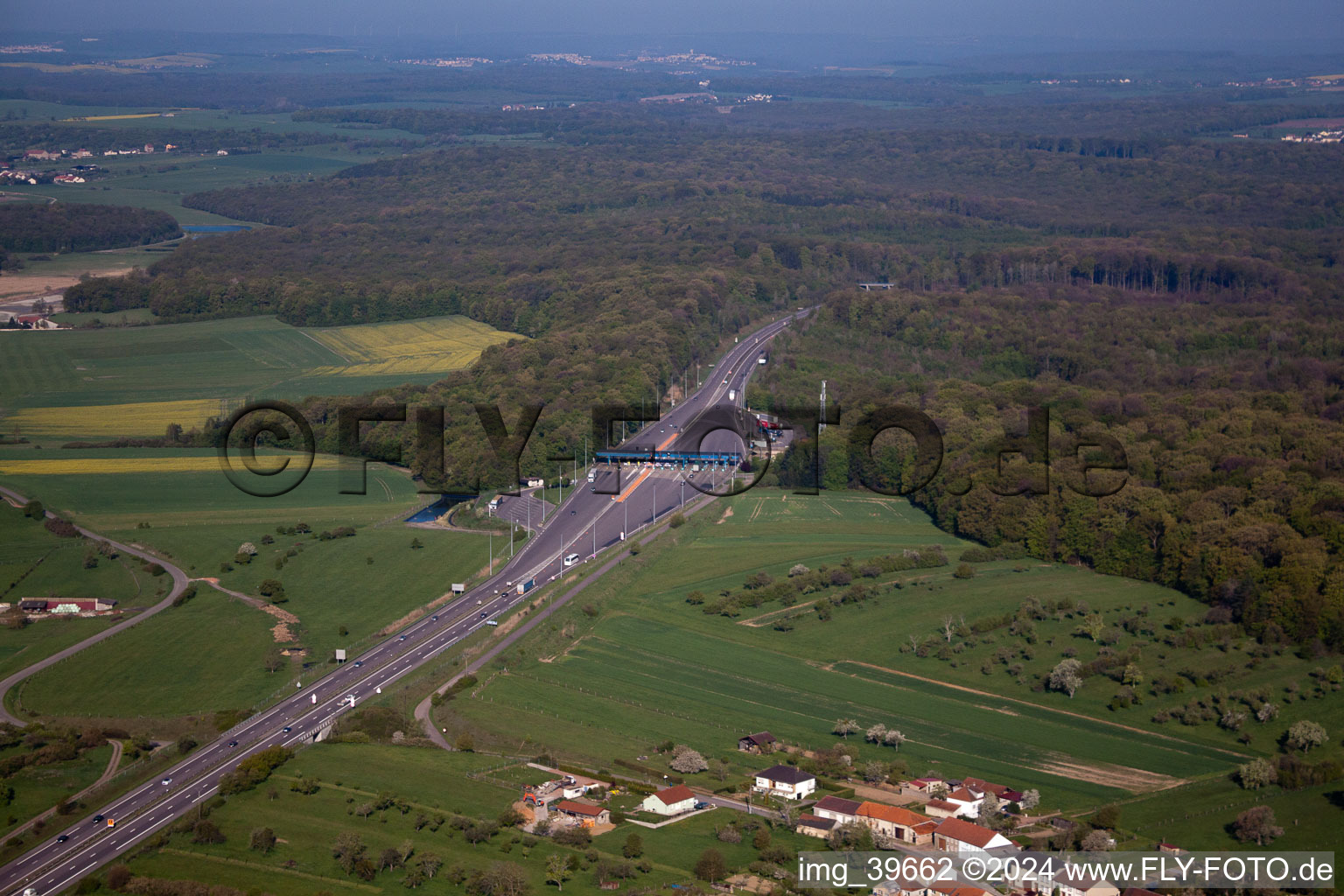 Ellviller, toll station in Loupershouse in the state Moselle, France