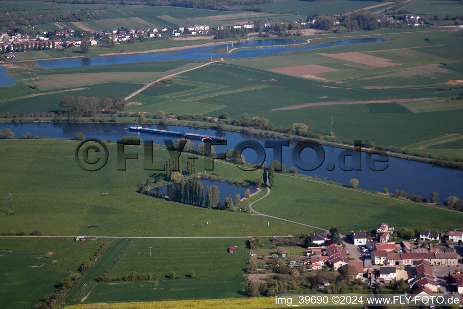 Aerial photograpy of Basse-Ham in the state Moselle, France