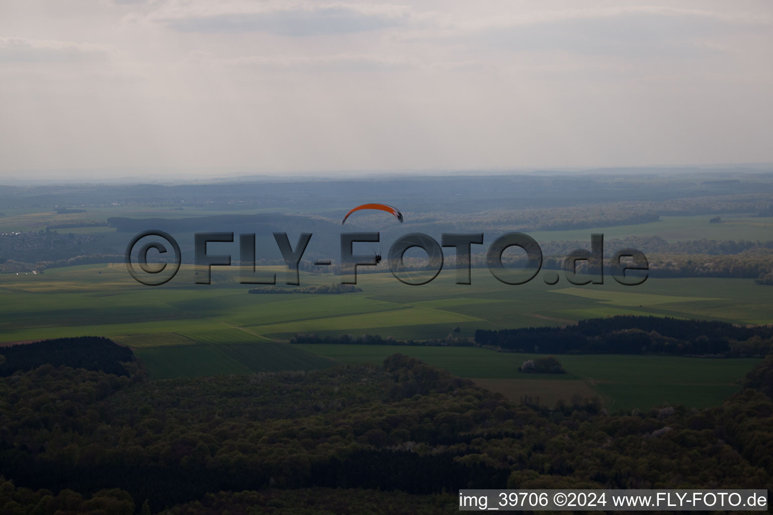 Aerial photograpy of Escherange in the state Moselle, France