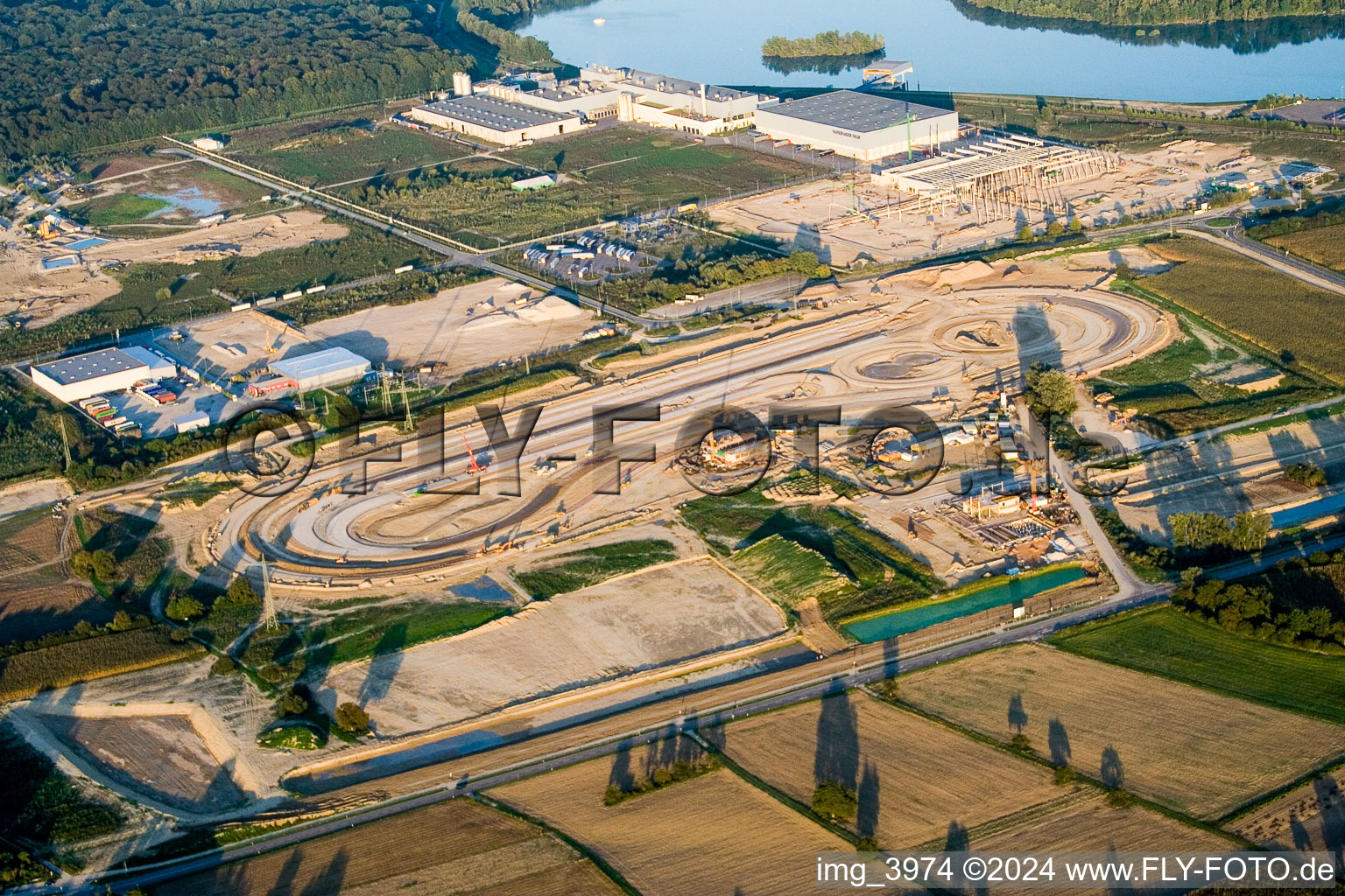 Daimler-Chrysler truck test site in the Oberwald industrial area in Wörth am Rhein in the state Rhineland-Palatinate, Germany