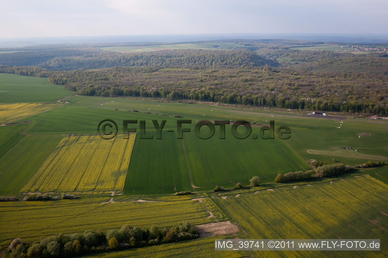 Aerodrome airfield in Villette in the state Meurthe et Moselle, France