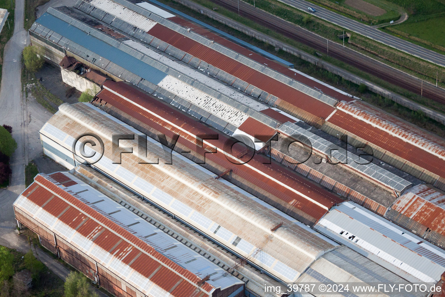 Railway depot and repair shop for maintenance and repair of trains in Blagny in Alsace-Champagne-Ardenne-Lorraine, France