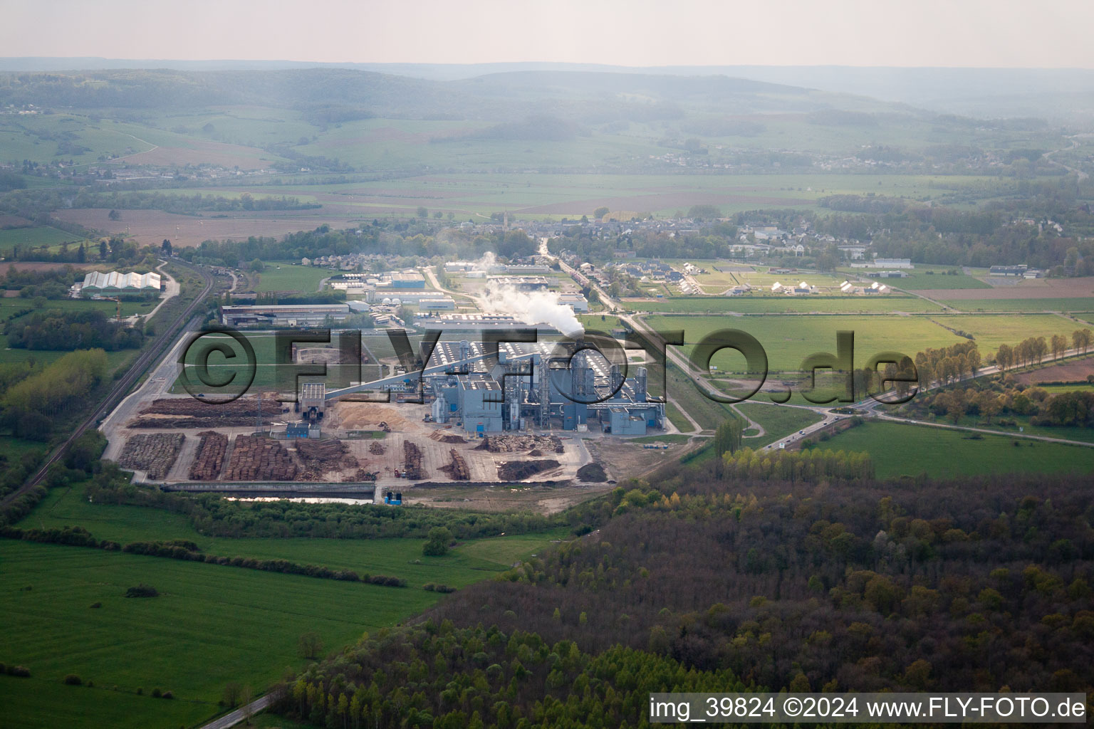 Brévilly in the state Ardennes, France from above