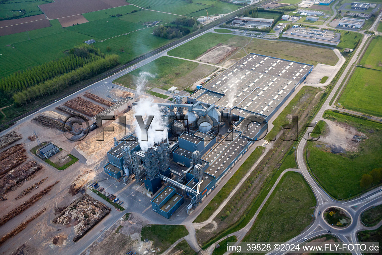 Technical facilities in the industrial area UNILIN in Bazeilles in Grand Est, France