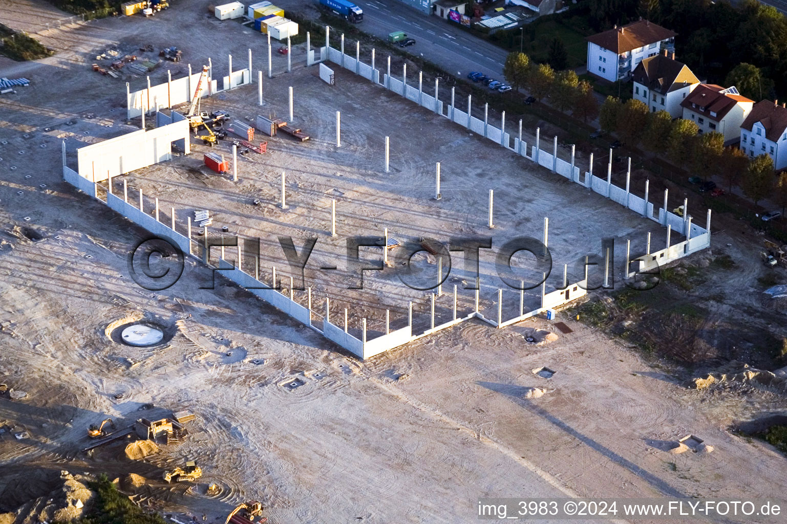 Maximiliancenter retail park in Wörth-Maximiliansau, Globus construction site in the district Maximiliansau in Wörth am Rhein in the state Rhineland-Palatinate, Germany