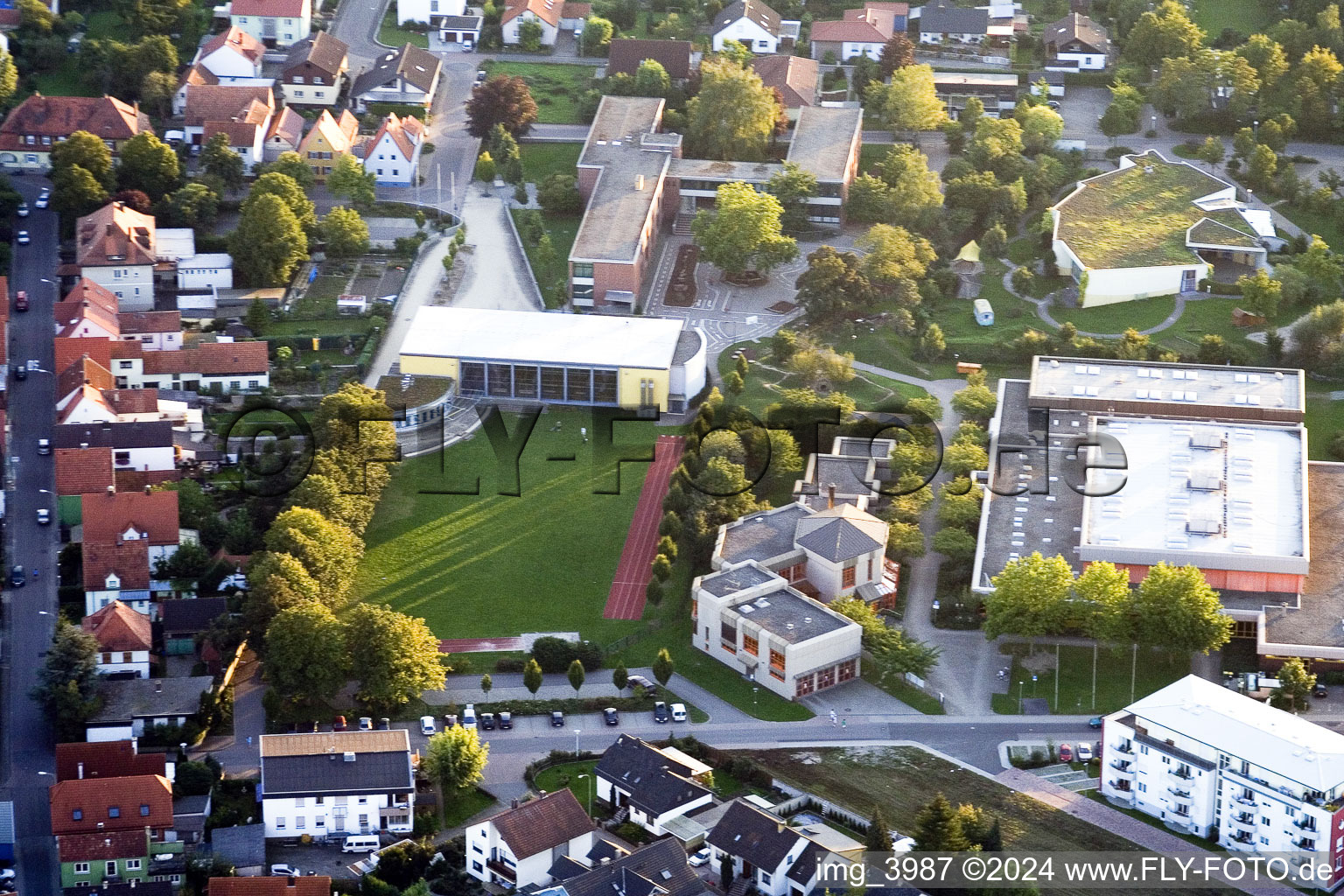 School Center in the district Maximiliansau in Wörth am Rhein in the state Rhineland-Palatinate, Germany