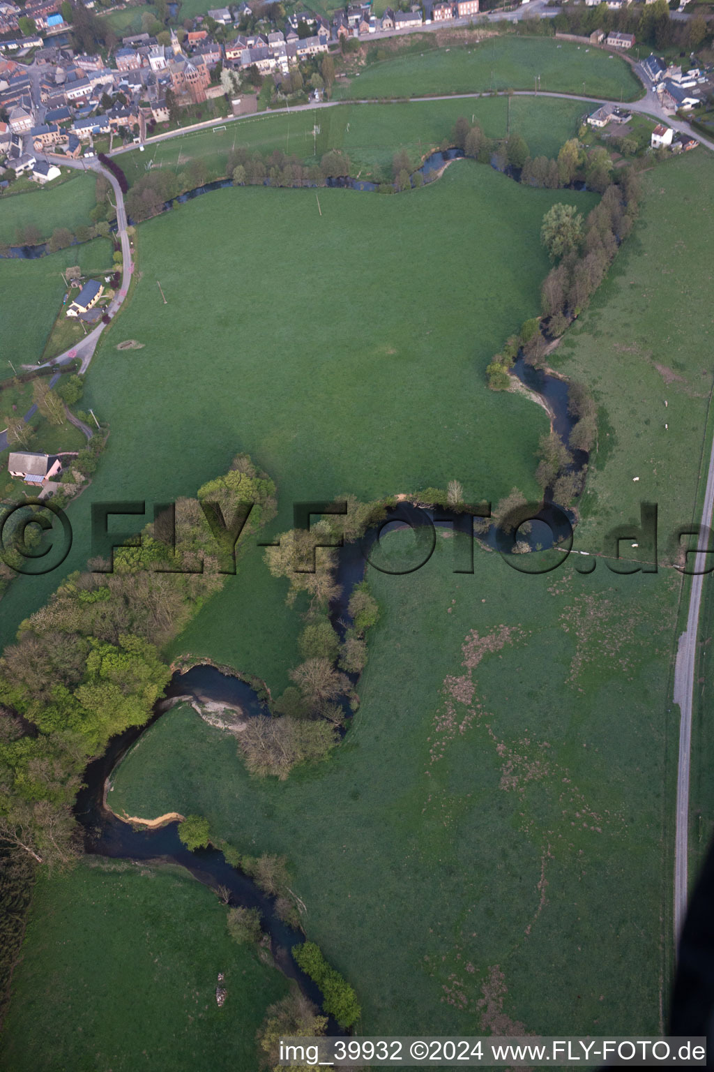 Aerial photograpy of Origny-en-Thiérache in the state Aisne, France