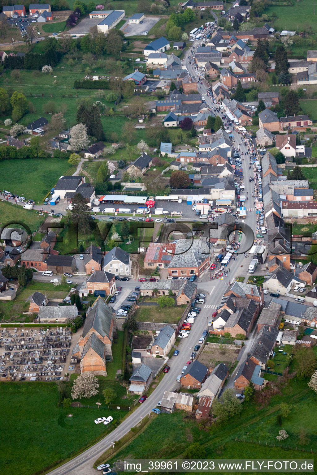 Aerial photograpy of Marly-Gomont in the state Aisne, France